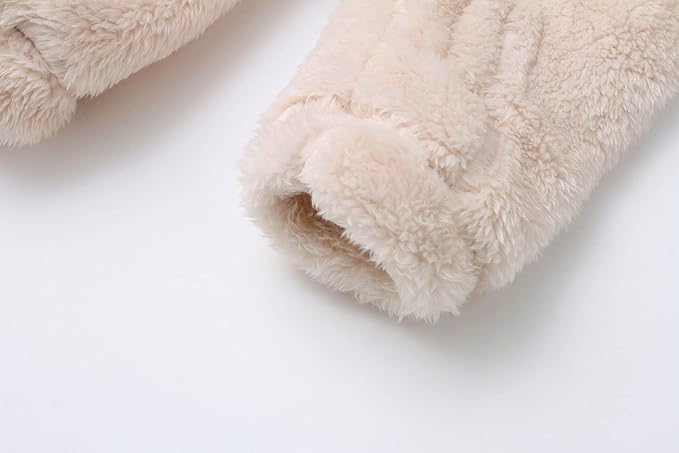 Baby Furry Jumpsuit Infant Bear Onesies Zipper Long Sleeve One-Piece Romper - Image 6