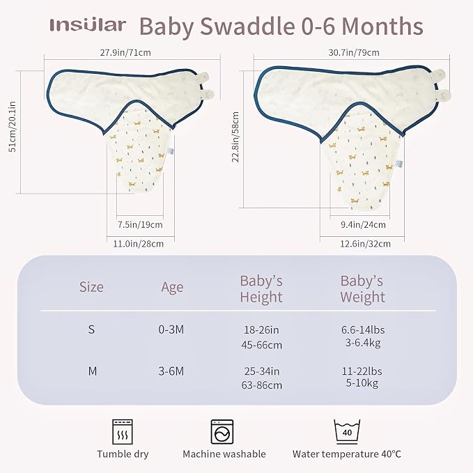 insular Baby Swaddle Wrap, Swaddle Blanket - Image 3