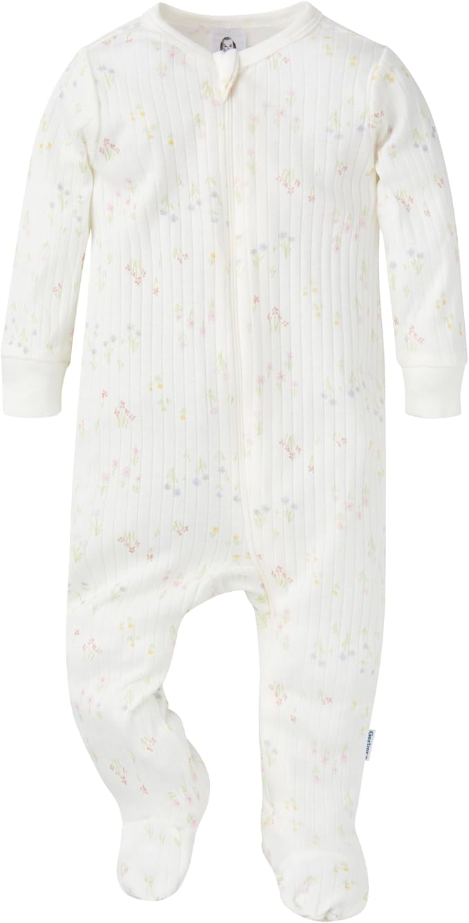 Gerber baby-girls Baby Unisex 2-pack 2-way Zip Textured Sleep 'N Play - Image 3