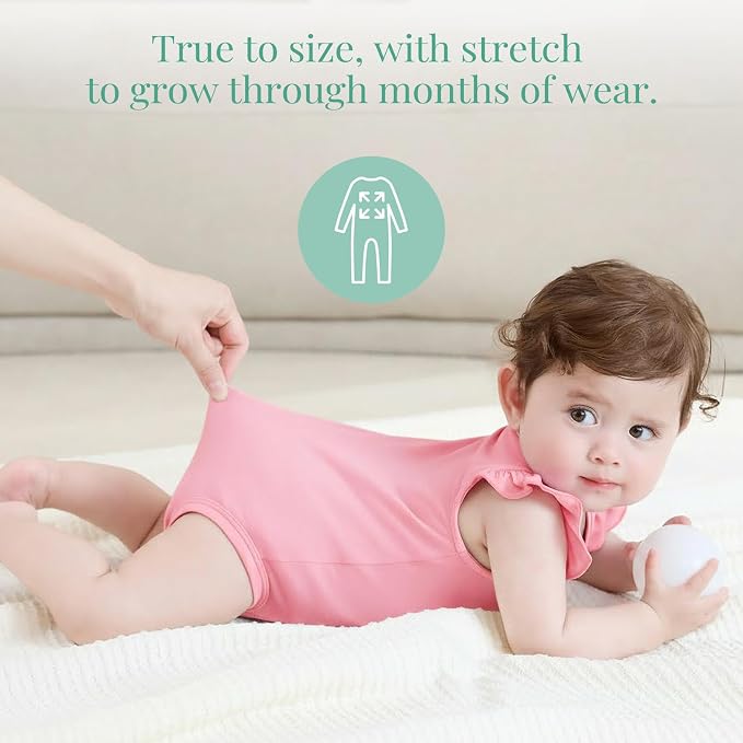 PATPAT Baby Girl Bamboo Viscose Bodysuits Set - Image 6