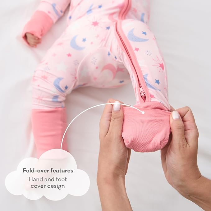 pureborn Baby Sleeper Viscose from Bamboo Zipper Footies 0-24 Months - Image 5