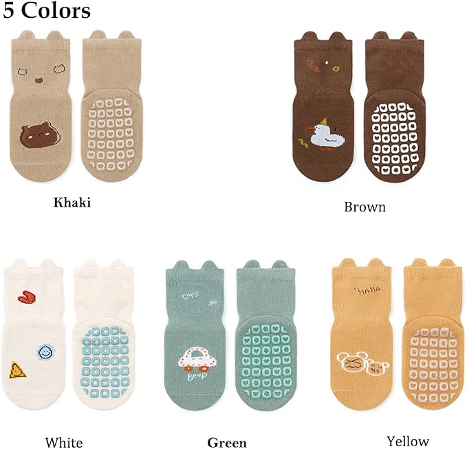 Exegawe Toddler Non Slip Socks, Cute Baby Socks - Image 3