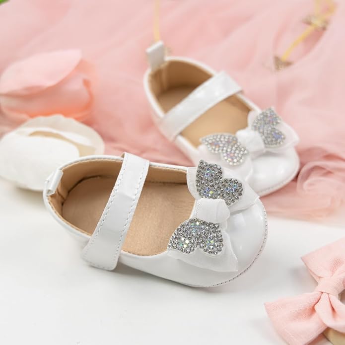 KIDSUN Infant Baby Girls Mary Jane Shoes Non-Slip Rubber Sole Ballet Slippers - Image 6