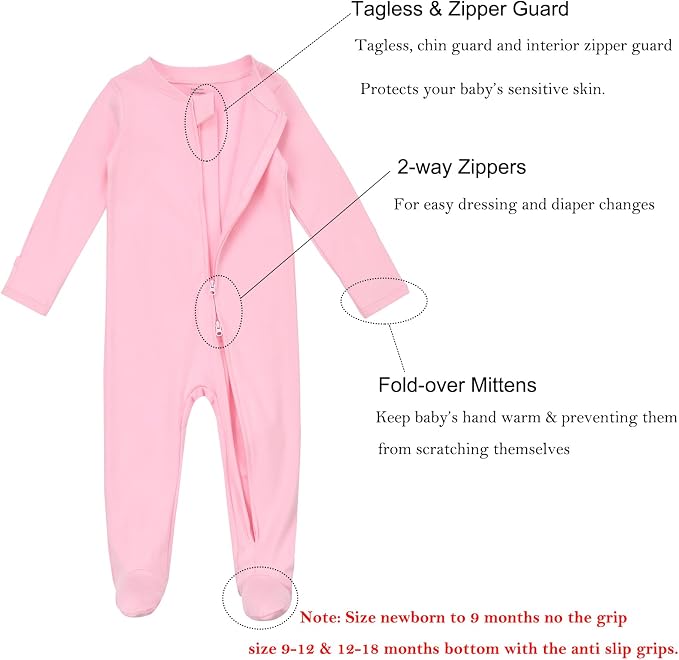 Aablexema Baby Footie Pajamas Cotton - Image 4