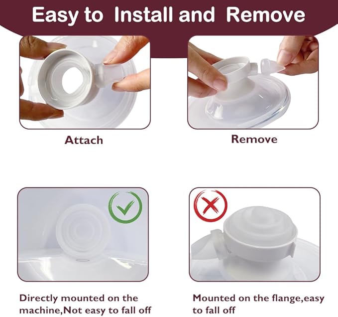 2PCS Duckbill Valves & 2PCS Diaphragm Compatible with Momcozy M5 Wearable Breast Pump, Replacement Pump Parts Accessories Compatible for M5 Momcozy, Not Original Mom Cozy Accessories