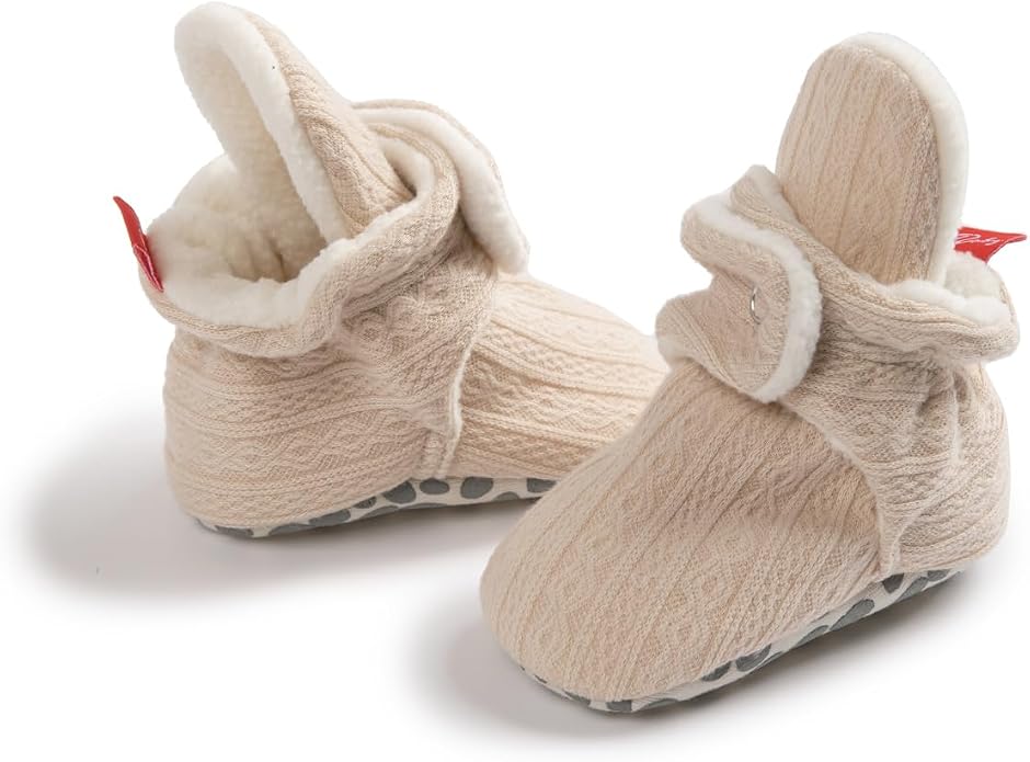 Infant Baby Boys Girls Cozy Fleece Booties Stay on Slippers Non Slip Soft - Image 4