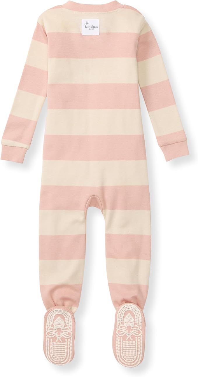 Burt's Bees Baby Girls Organic Cotton, Snug Fit Footed Sleeper Pajamas | - Image 2