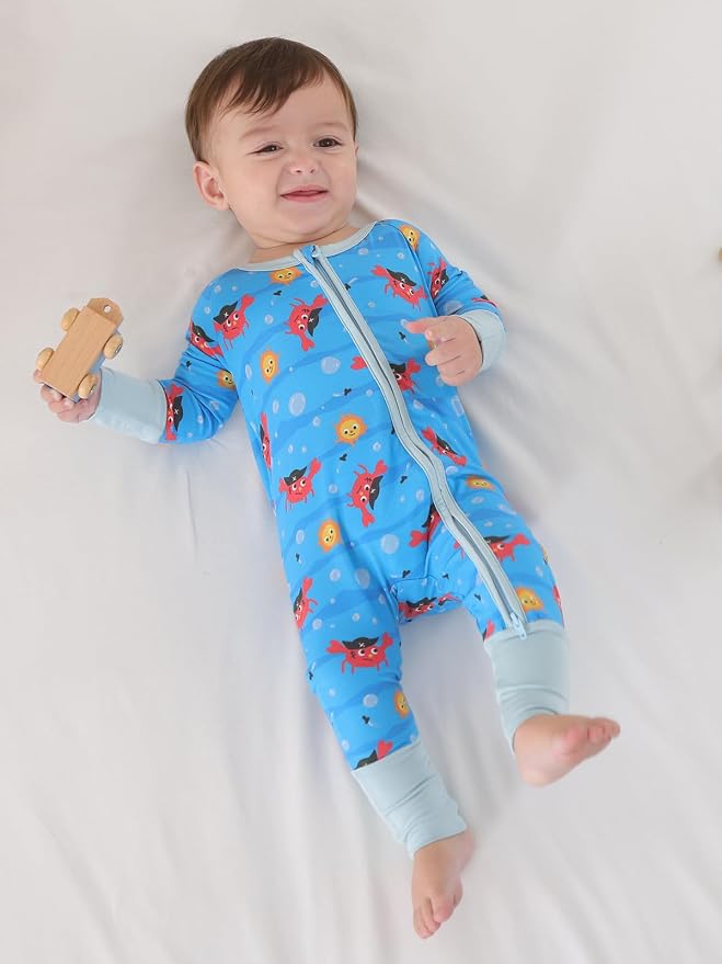 GUISBY Baby Footless Pajamas, Rayon of Bamboo, NB-2T | Rayon of bamboo softness - Image 5