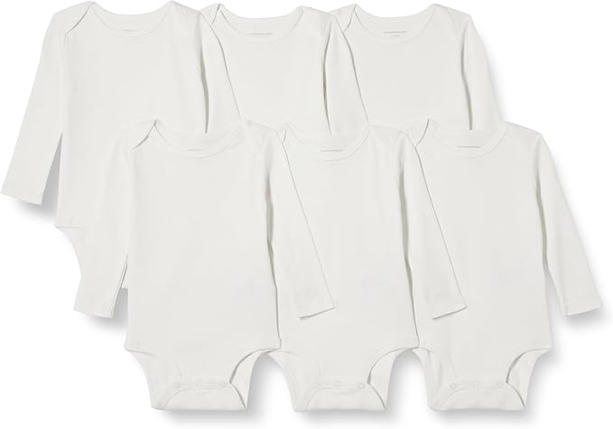 Amazon Essentials Unisex Babies' Long-Sleeve Cotton Bodysuits by AmazonEssentials