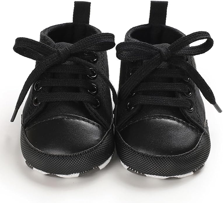 Unisex Baby Girls Boys Canvas High-top Shoes, Newborn Infant Anti-Slip Soft - Image 4