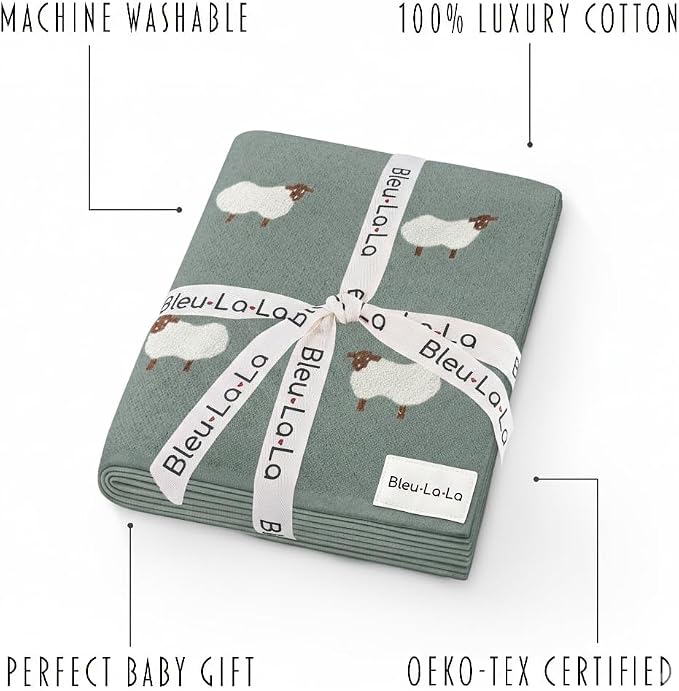 Knit Baby Swaddle Blanket - Image 4