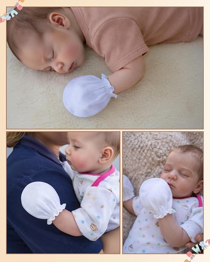 Baby Mittens No Scratch, Newborn Gloves 0-6M, Registry Essential - Image 5