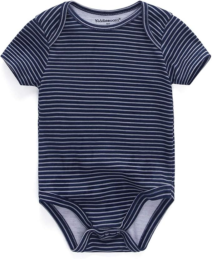Kiddiezoom Baby Bodysuit Newborn Short Sleeve baby One-Piece Cotton 5-Pack baby - Image 2