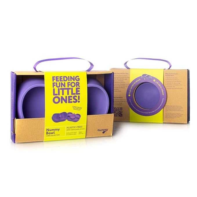 Nummy BOWL - Pure Silicone Bowl with Hidden Suction Cup for Babies and Toddlers | BPA and Phthalate Free | Microwave and Dishwasher Safe | Great Baby Gift (Light Blue, Core Collection)