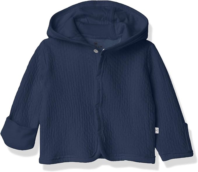 HonestBaby Matelasse Snap-Front Hooded Jacket Organic Cotton by HonestBaby