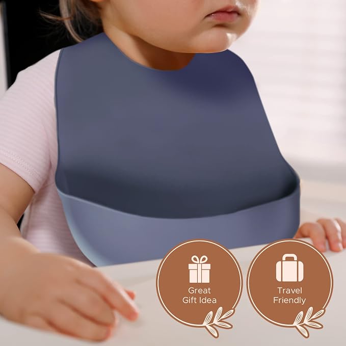 Silicone Bibs For Babies- BPA-Free Waterproof Bib - Image 4