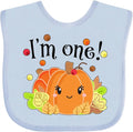 inktastic I'm One- Pumpkin Birthday Autumn Baby Bib