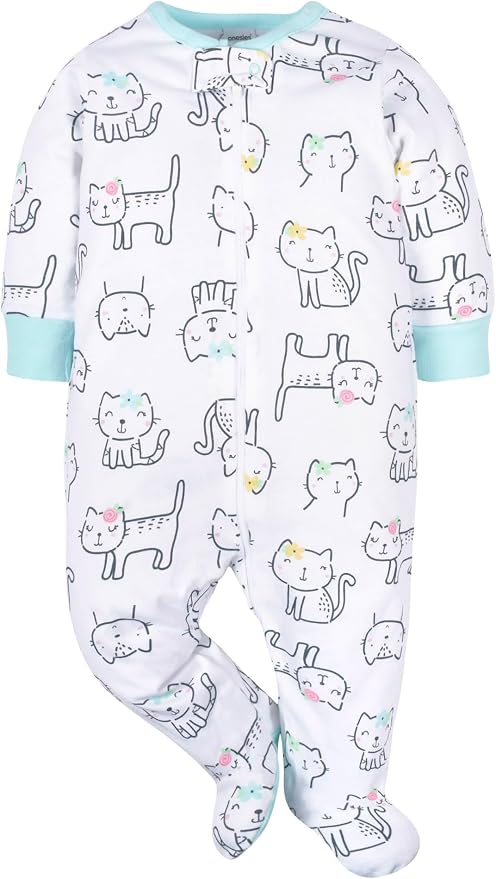 Onesies Brand Baby Girls 4-Pack Sleep 'N Play Footies Multi Pack - Image 4