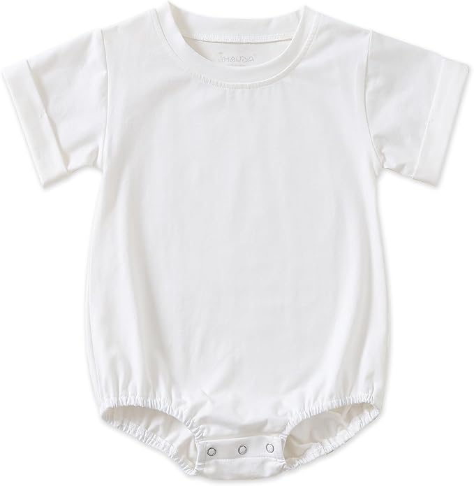 Jimonda Baby Bubble Romper Short Sleeve Bodysuit T-Shirt | 100% Cotton by JimondaBaby