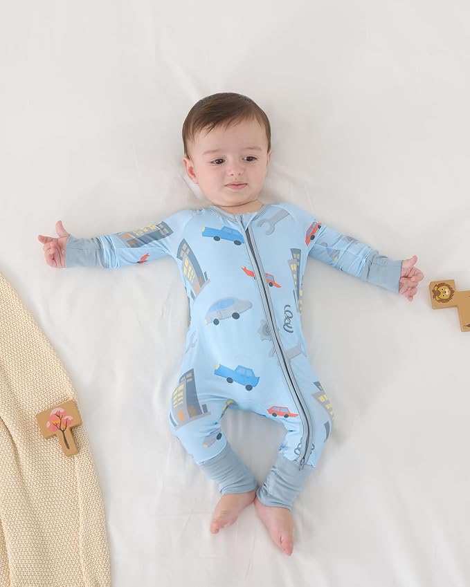 GUISBY Baby Footless Pajamas, Rayon of Bamboo, NB-2T | Rayon of bamboo softness - Image 6