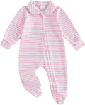 Seyurigaoka Newborn Baby Boy Girl Romper Long Sleeve Zipper Jumpsuit by SEYURIGAOKA