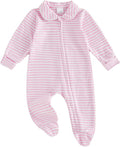 Seyurigaoka Newborn Baby Boy Girl Romper Long Sleeve Zipper Jumpsuit by SEYURIGAOKA