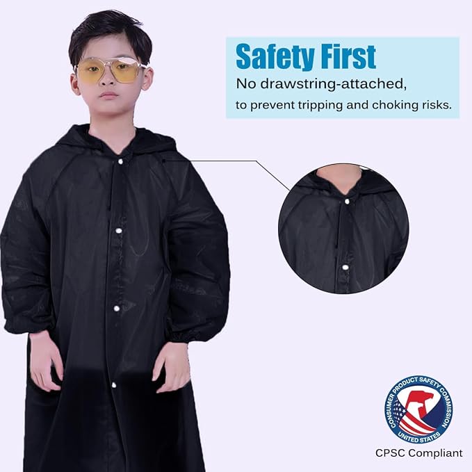 Kids Rain Jacket, 2 Pack Rain Ponchos - Image 4