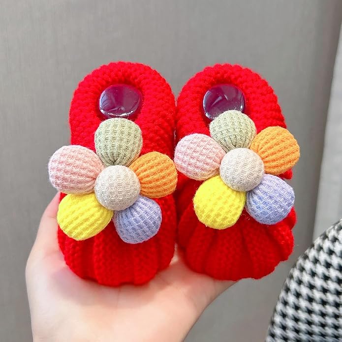 Newborn Shoes, Baby Girls Boys Hand Knit Booties, Photography Props, Photoshoot - Image 2