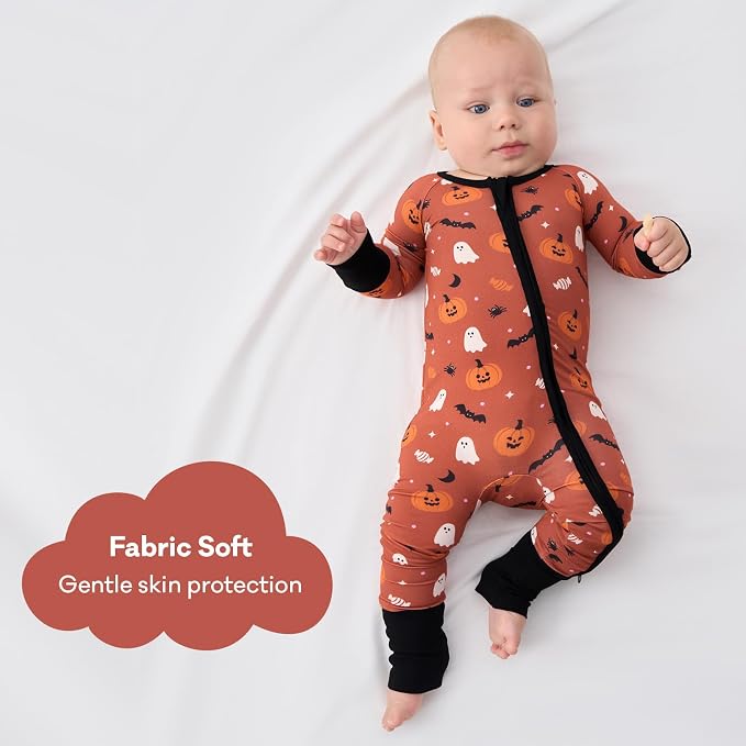 pureborn Baby Sleeper Viscose from Bamboo Zipper Footies Pjs 0-24 Months | - Image 3