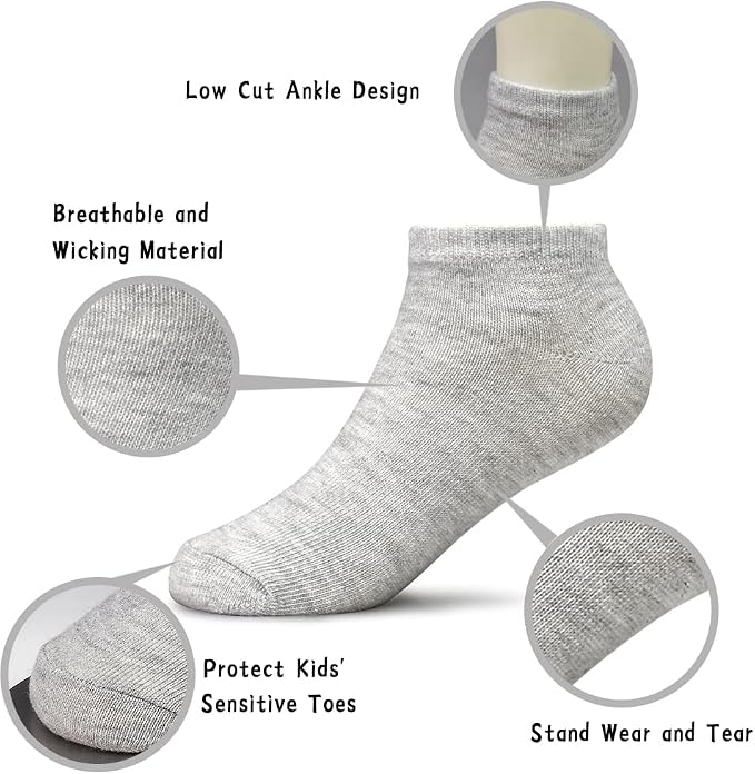Toddler Socks, 16 Pairs Low Cut Ankle Socks - Image 2