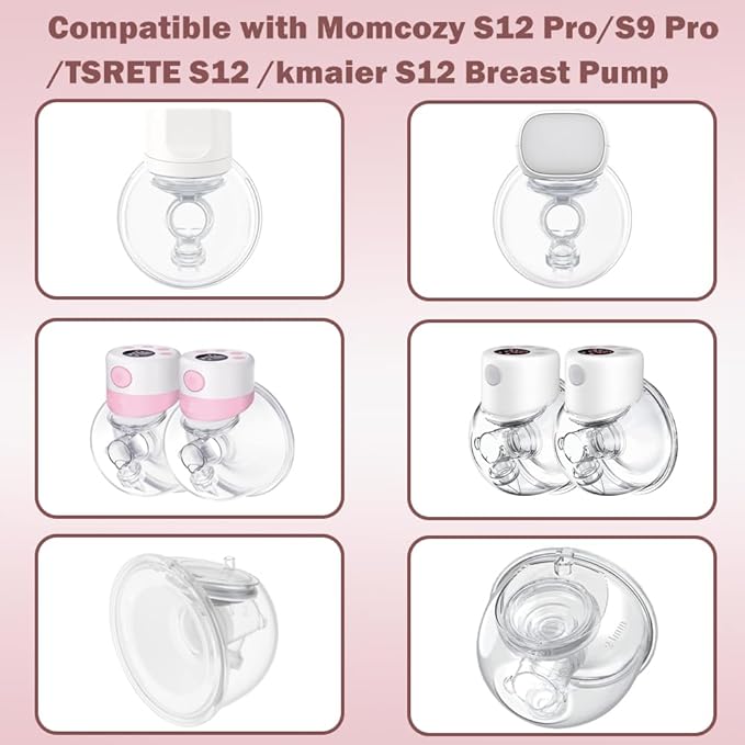 1pcs Silicone Flange 24mm Compatible with Momcozy S12 Pro/S9 Pro/TSRETE S12/kmaier S12 Breast Pump，Flange Wearable Breast Pump Replacement Accessories,Shield 24mm Flange Parts