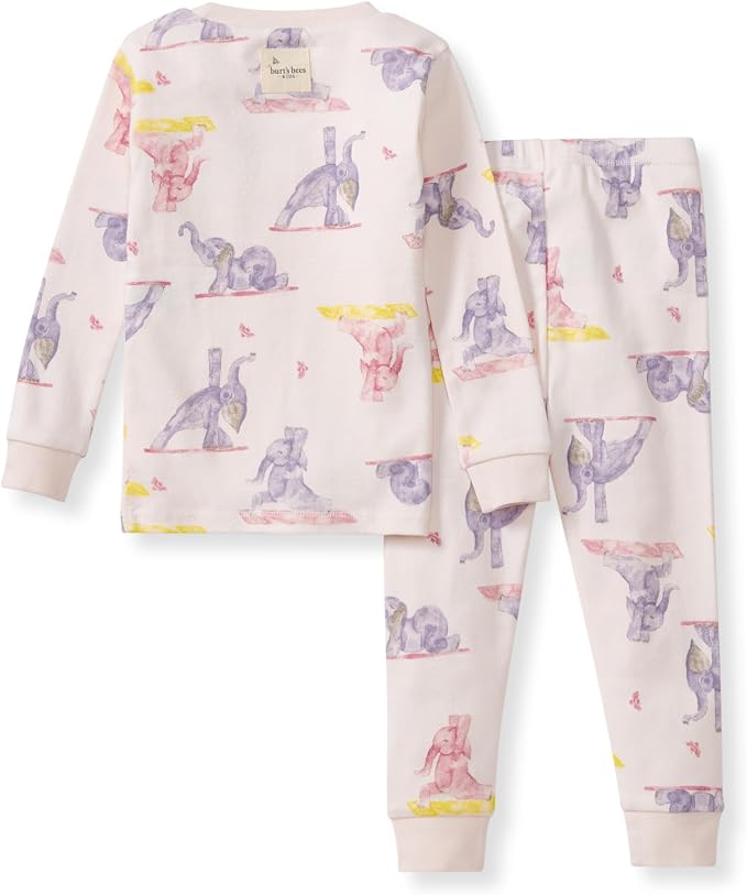 Burt's Bees Baby Girls Organic Cotton Pajamas, Toddler PJ Set, 2-PC | Soft - Image 2