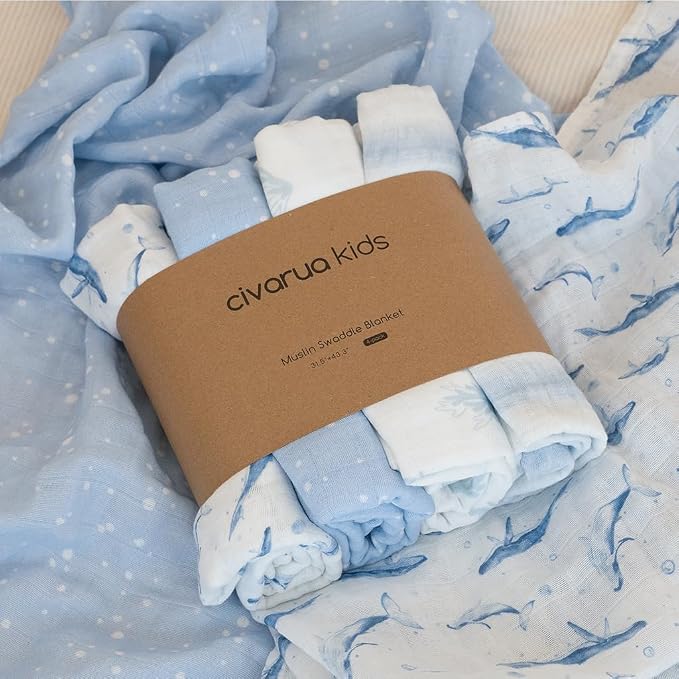 Muslin Swaddle Blankets for Newborn, Cotton Receiving Blanket | 4 Pack 100% - Image 8
