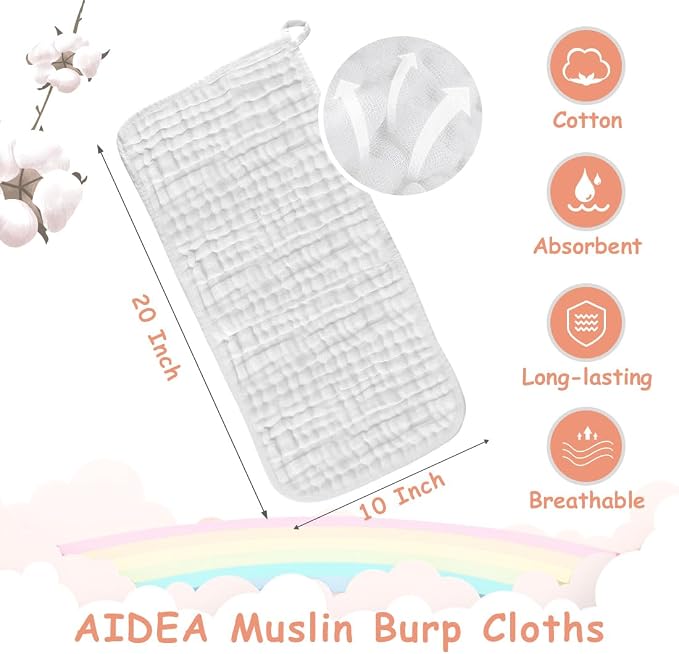 AIDEA Burp Cloths and Washcloths - Image 2