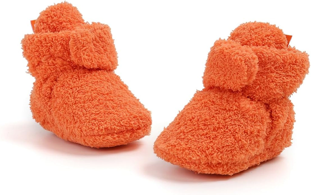 Baby Booties Cozy Fleece Slippers Soft Baby Shoes by GDSDYM