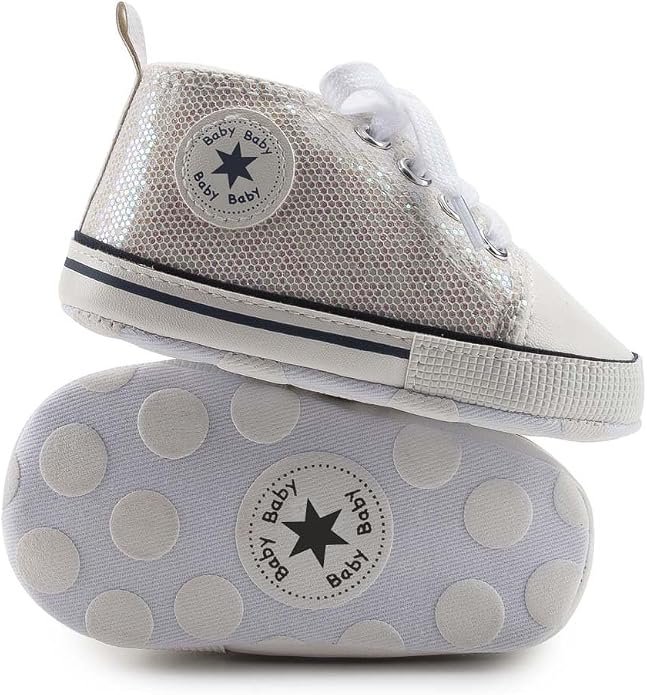 Unisex Baby Girls Boys Canvas High-top Shoes, Newborn Infant Anti-Slip Soft - Image 5