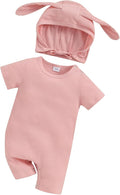Newborn Baby Boy Girl Romper Easter Outfits Bunny Ear Hoodie Button Onesie by Ursobutegl