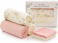 5 Pack Muslin Swaddle Blankets & Baby Burp Cloths, Soft & Breathable Cotton by RILIHO