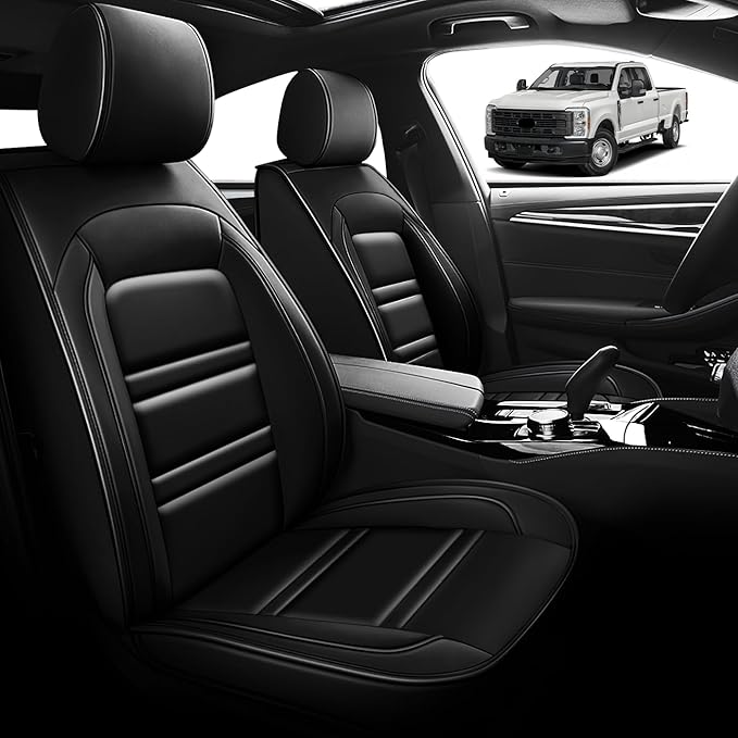 Seat Cover for Ford f250 2011-2025 | Car Seat Covers Front Seats, Waterproof Seat Protectors, Automotive Front Seat Covers (Front Seat, Black)