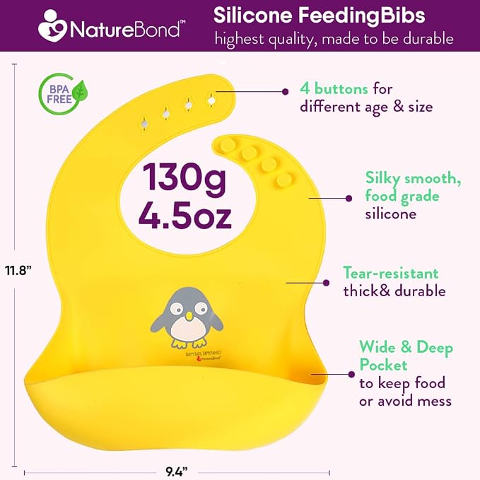 NatureBond Silicone Baby Bibs Easily Wipe Clean - Image 2