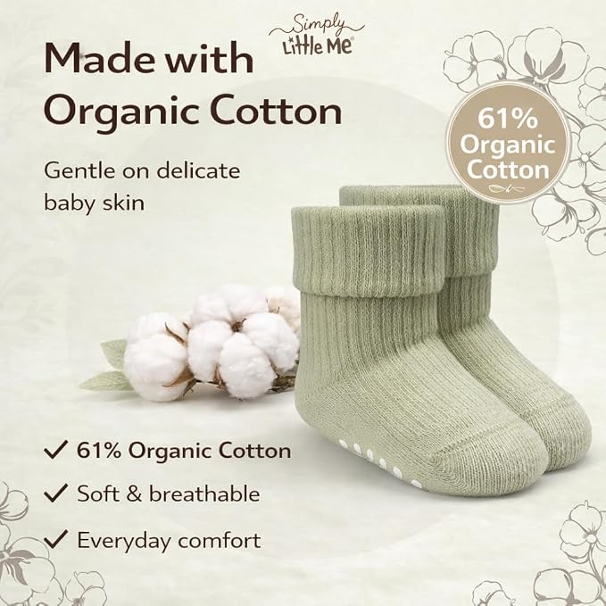 Little Me Baby Socks 16 Pairs | 61% Organic Cotton | Sizes 0-12M & 12-24M | - Image 6