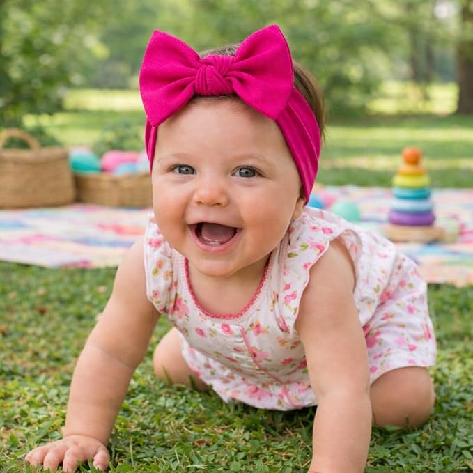 Baby Girl Headbands-Infant, Toddler Cotton Handmade Hairbands - Image 2