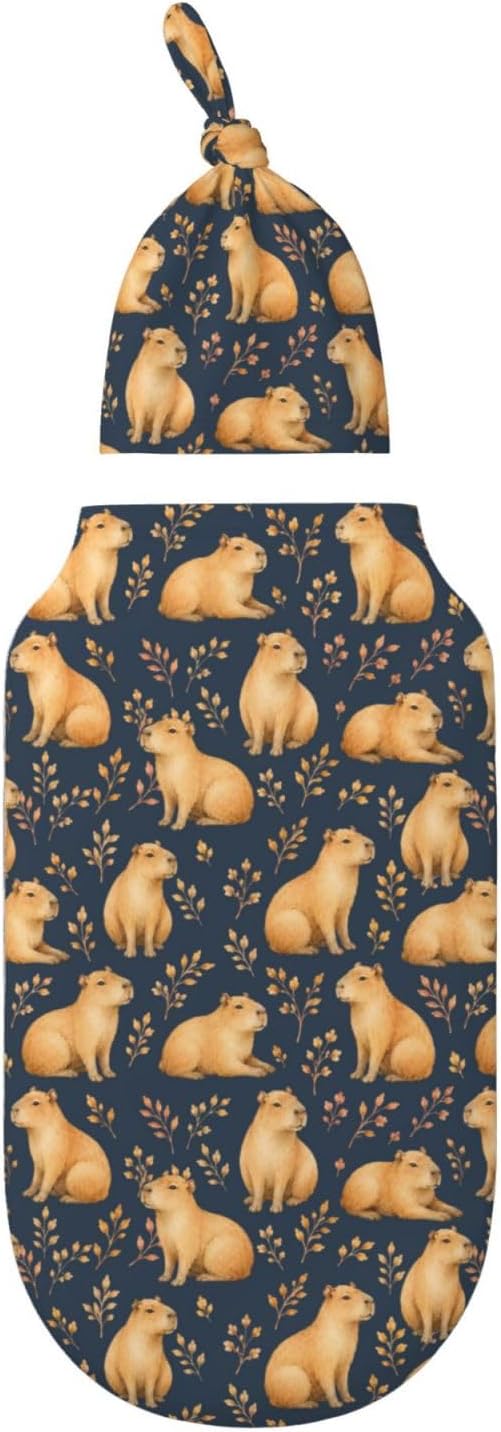 Capybaras Swaddle Blankets Soft Receiving Blanket Baby Swaddle Wrap - Image 2