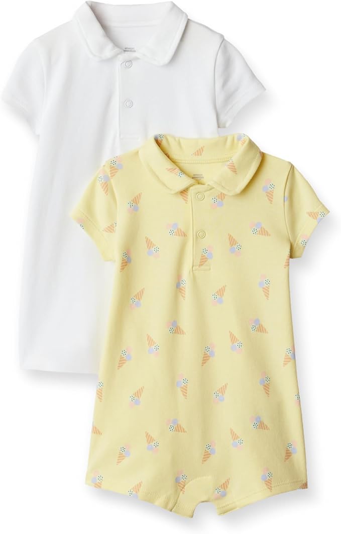 Amazon Essentials x Sofia Grainge Baby Boys' Short Sleeve Cotton Romper by AmazonEssentials