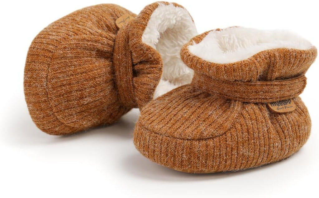 Infant Baby Boys Girls Cozy Fleece Booties Stay on Slippers Non Slip Soft by Bellocasa