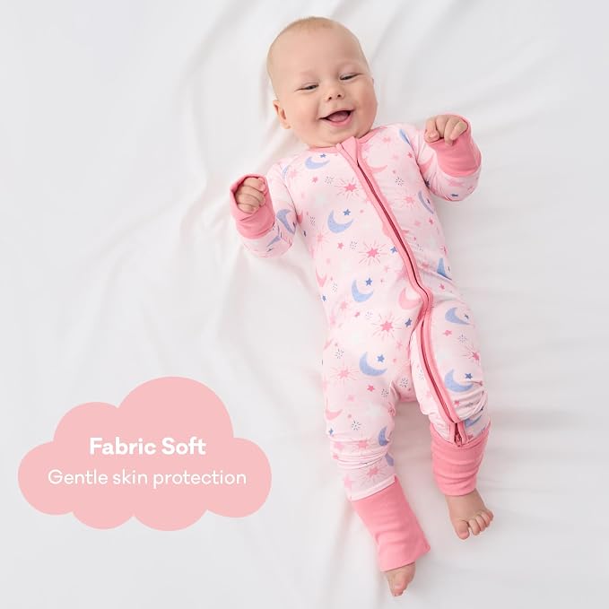 pureborn Baby Sleeper Viscose from Bamboo Zipper Footies 0-24 Months - Image 2