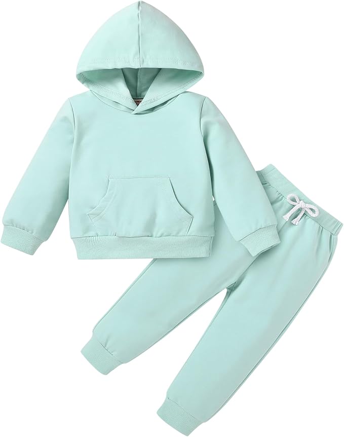 Happy Town Baby Fall Outfits for Girl Boy Long Sleeve Hoodie Top and Long by HappyTown