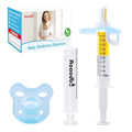 Baby Medicine Dispenser, Baby Medicine Syringe, 0 months and up Baby Pacifiers, 100% Silicone Pacifiers, BPA-Free (Blue)