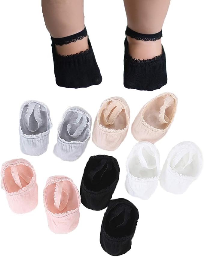 Baby Girl Socks Lace Non-skid Toddler Socks Newborn Infants Anti Slip Skid by BEHELE