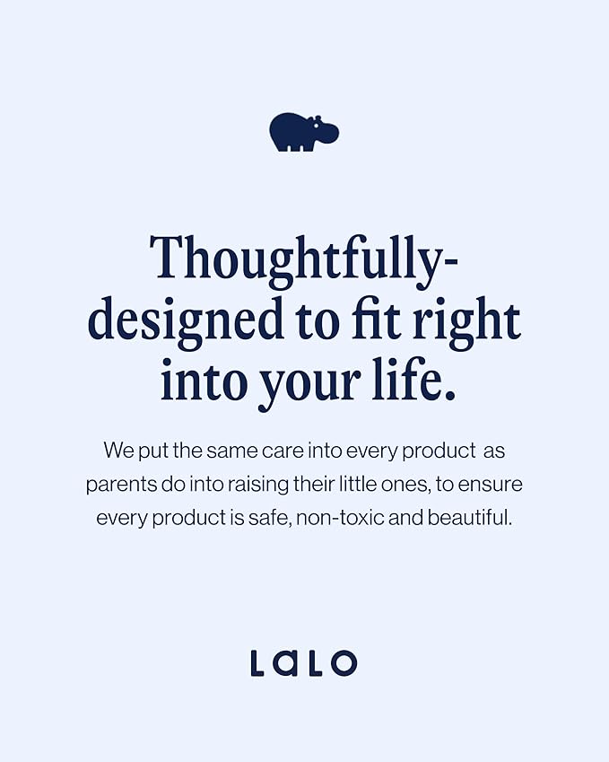 Lalo The 3-in-1 High Chair Kit - Convertible Wooden High Chair for Babies & Toddlers with Infant Support, Cushion, Booster Conversion Kit & Play Legs, Adjustable Footrest - Blueberry